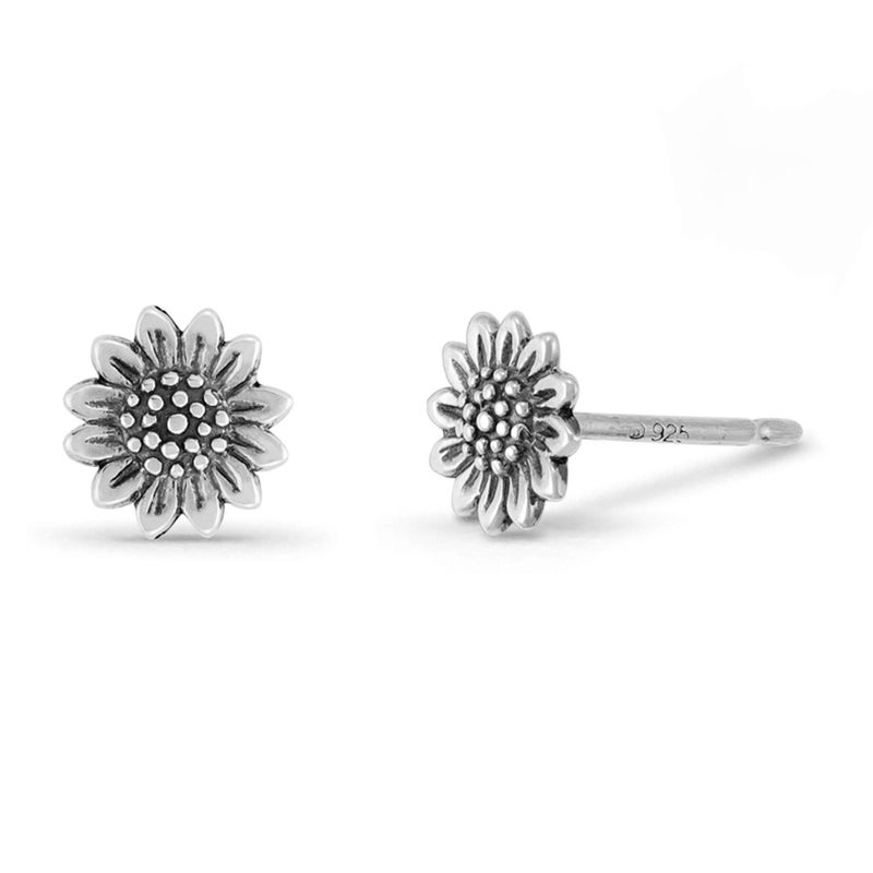 Boma Jewelry Sterling Silver Sunflower Stud Earrings - Image 2